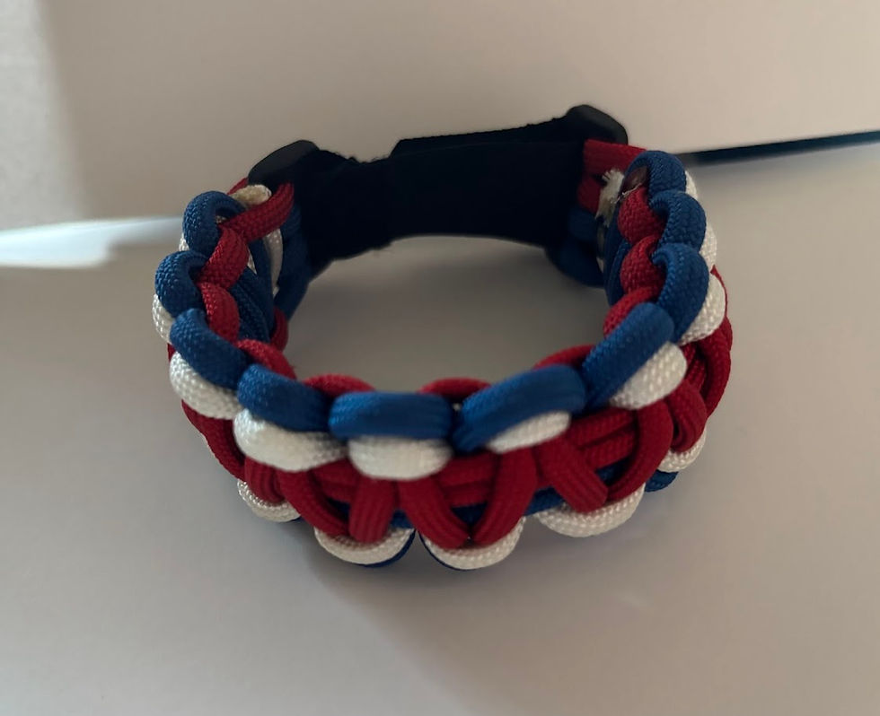 Eye-level view of a beautifully arranged display of handmade crafts