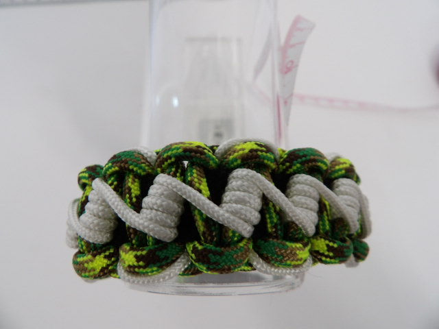 Thumbnail: Paracord Bracelet Green Camo w/White Tracer