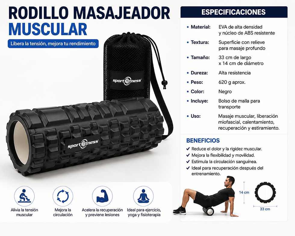 Miniatura: 💪 Rodillo Masajeador Muscular de Liberación Miofascial