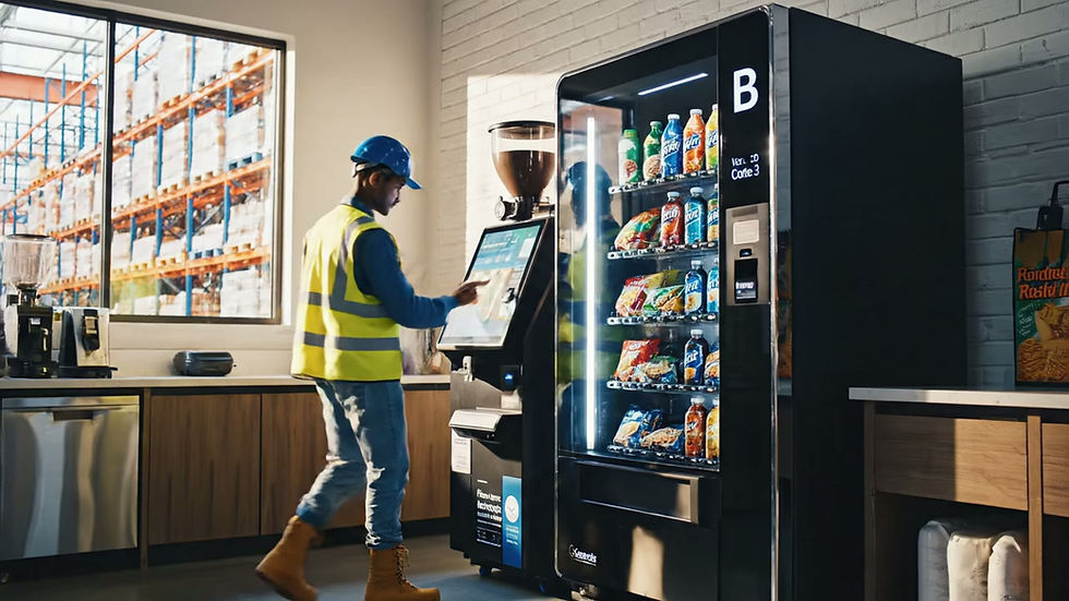 Firefly i need a video full of different clips of vending machines in different locations