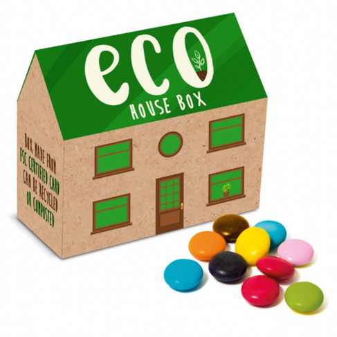 chocolate beans in house design eco packaging