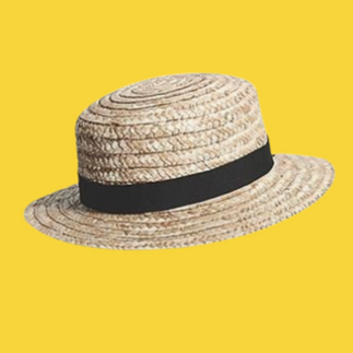 panama hat with black band
