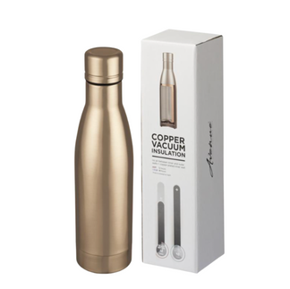 rose gold copper insulated water bottle 