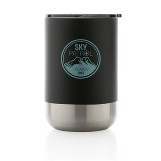 black printed tumbler