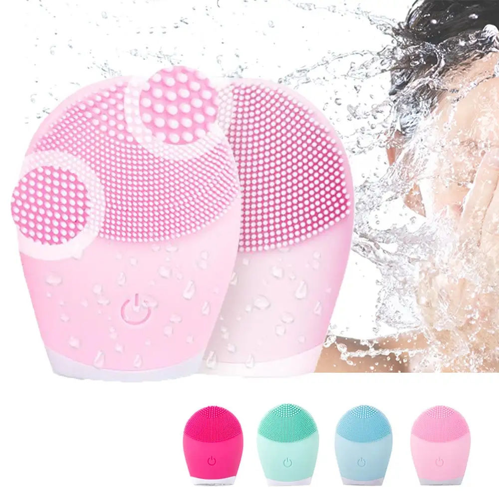 Electric Silicone Facial Cleanser Massager Skincare Massage Tool Beauty Machine