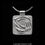 Thumbnail: Mackintosh Rose Flower Head Fine Silver Pendant Necklace