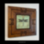 Thumbnail: Dragonfly With Art Nouveau Water Lily Pads Framed Art Tile
