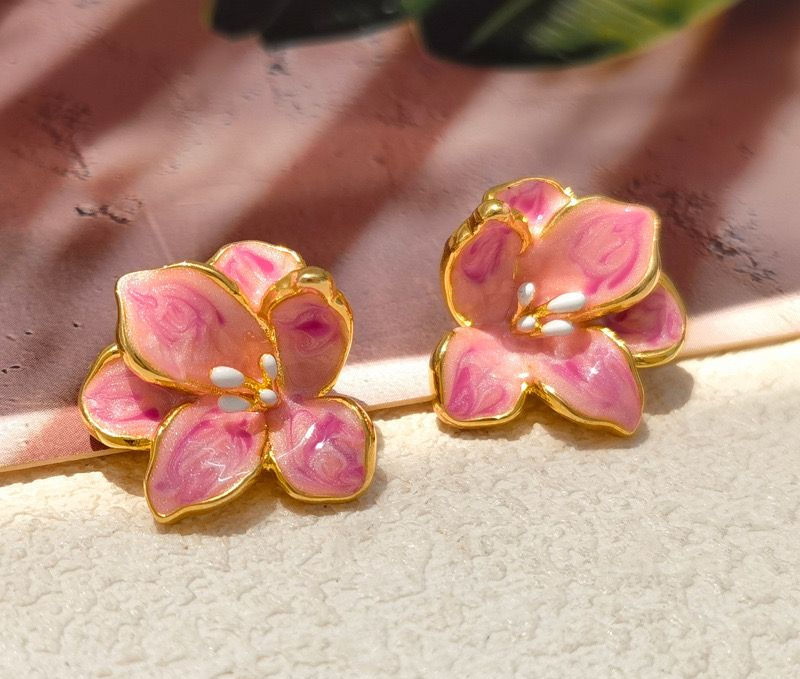 Thumbnail: Plum Blossom Stud Earrings