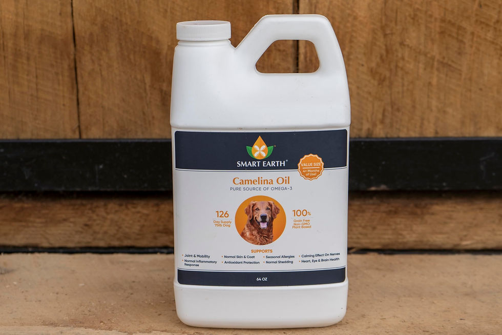 Thumbnail: Smart Earth Camelina Oil for Dogs - Omega 3, 6, 9 Supplement for Healthy Skin...