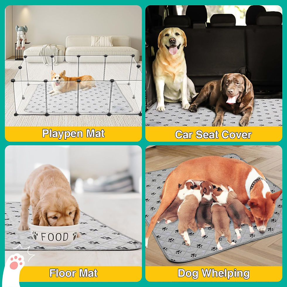 Thumbnail: FURWEY 2 Pack Extra Large 72"X72" Washable Pee Pads for Dogs Super Absorbent ...