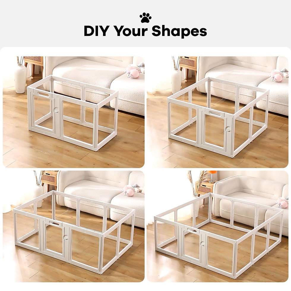 Thumbnail: Clear Acrylic Dog Playpen w/ Potty area