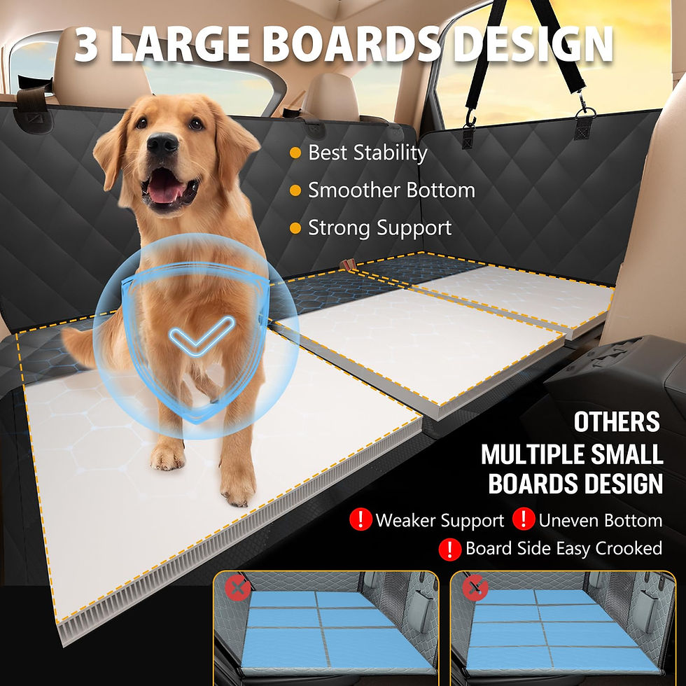 Thumbnail: ROUWINNE Back Seat Extender for Dogs-Large Space, Dog Car Seat Cover Hard Bot...