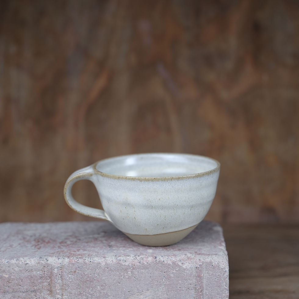Thumbnail: Flat white cup - flecked cream