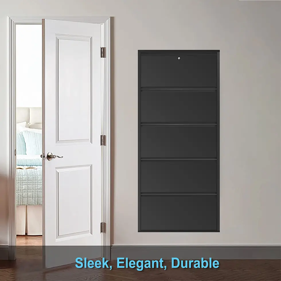 Thumbnail: TNT Metal Shoe Rack Cabinet with Lock | 26 Inch Wall Mounted Shoe Storage