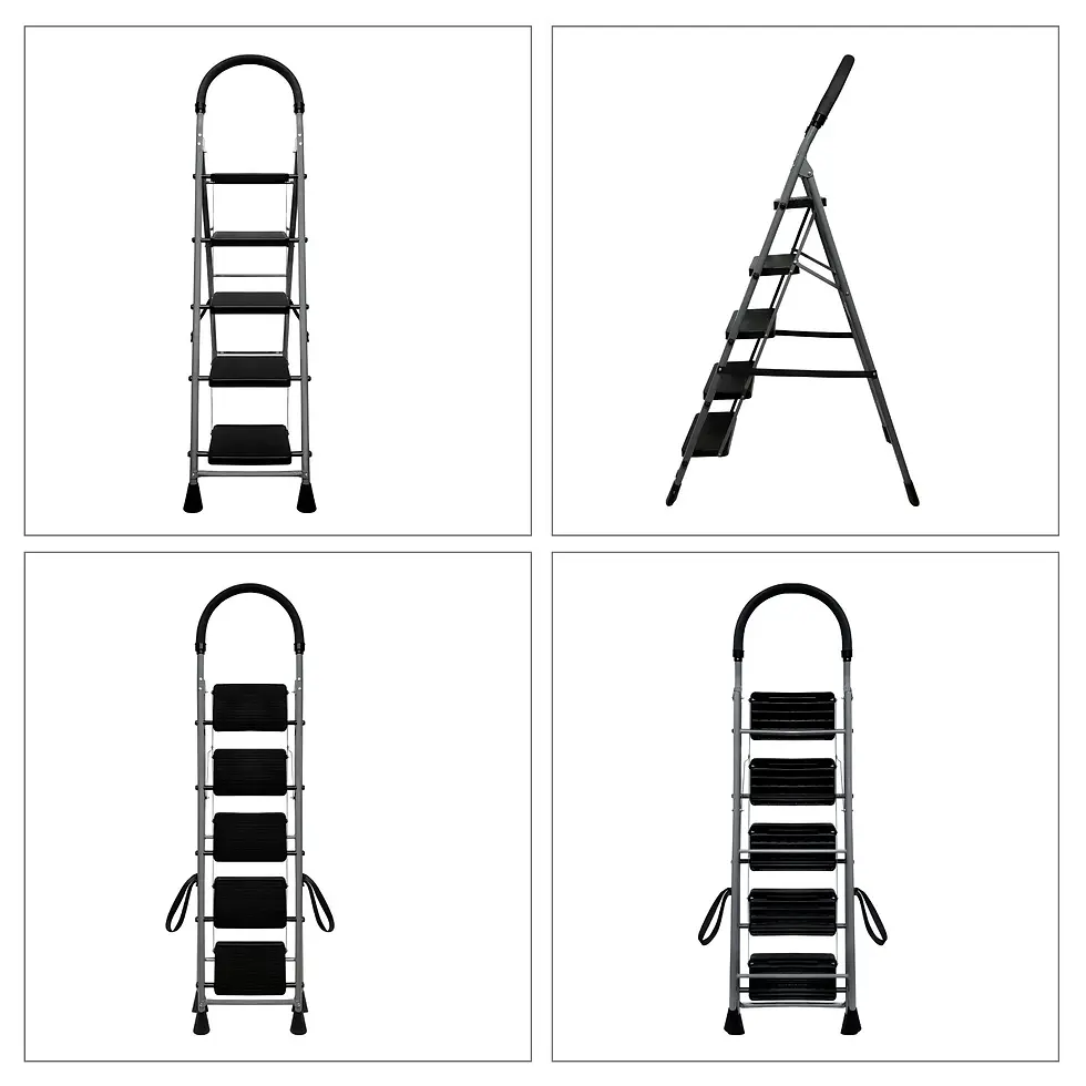 Thumbnail: TNT – The Next Trend Metal Folding Ladder with Safety Handle 