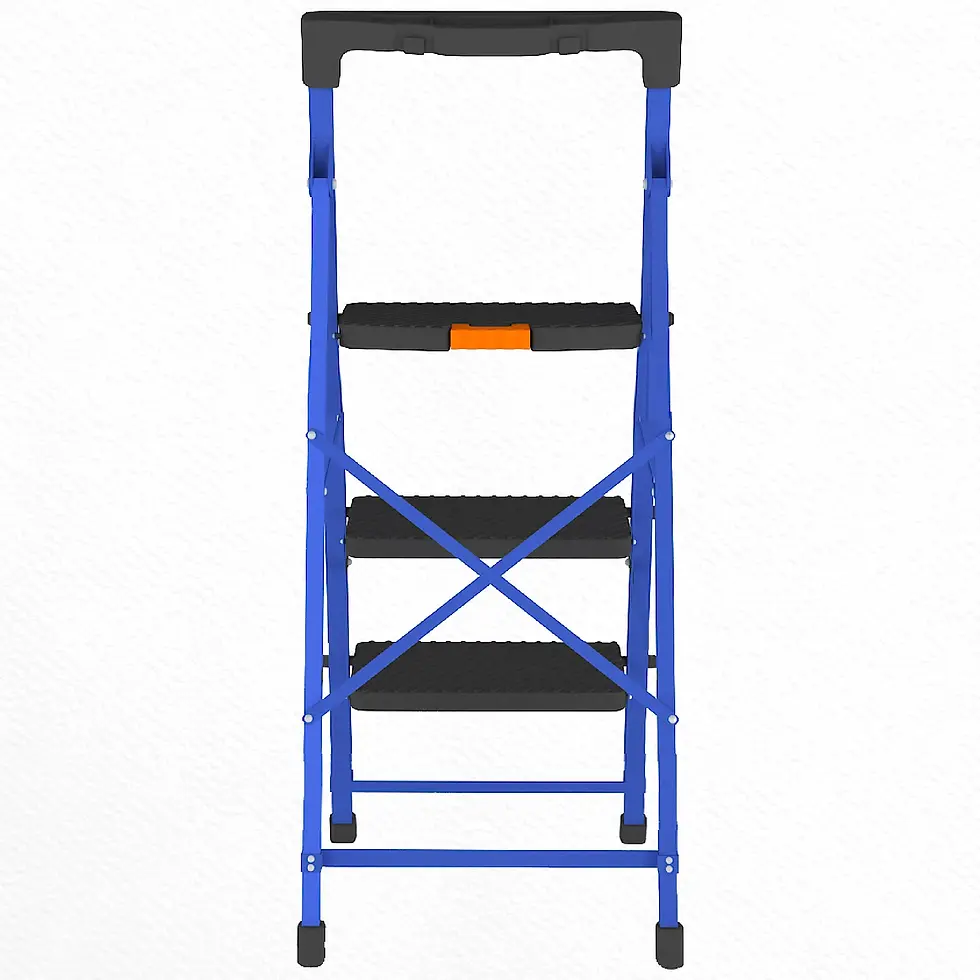 Thumbnail: TNT Global Foldable Step Ladder – 3 to 7 Step Anti-Skid Ladder for Home, Office 