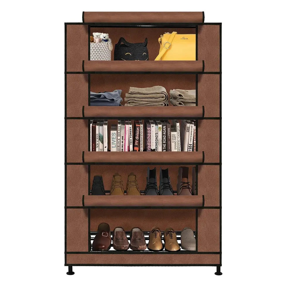 Thumbnail: TNT - The Next Trend Non-Woven Fabric Shoe Rack | 3 to 6 Shelf Multipurpose 