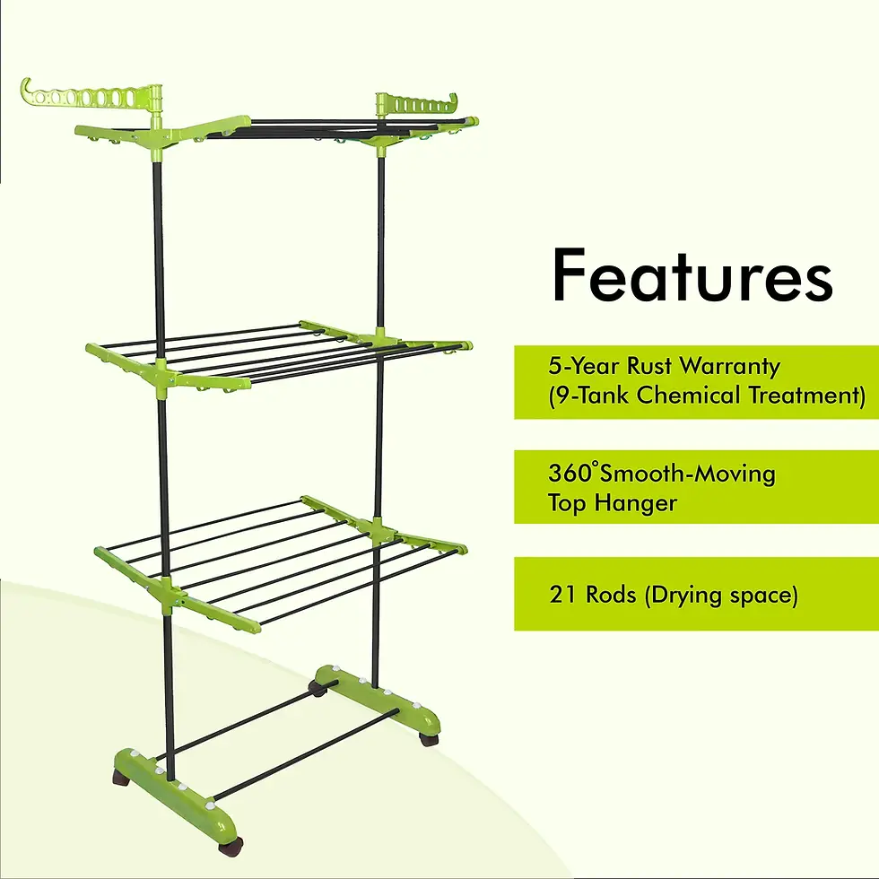 Thumbnail: TNT Multi-Tier Rolling Clothes Drying Rack | 2 & 3 Layer