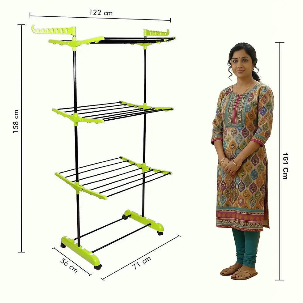 Thumbnail: TNT Multi-Tier Rolling Clothes Drying Rack | 2 & 3 Layer