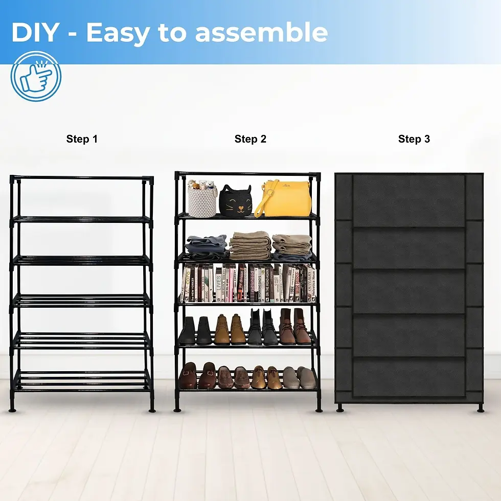 Thumbnail: TNT Shoe Rack Organizer for Home | 3 to 6 Shelf Multipurpose Storage Rack 