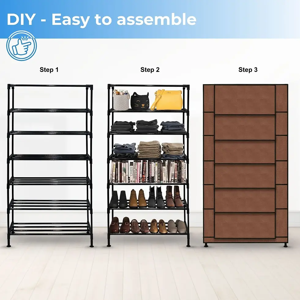 Thumbnail: TNT - The Next Trend Non-Woven Fabric Shoe Rack | 3 to 6 Shelf Multipurpose 