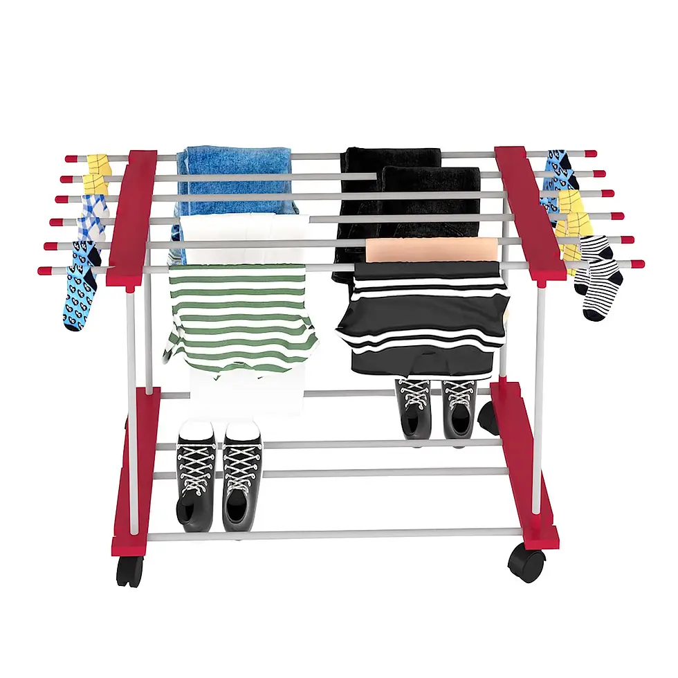 Thumbnail: TNT Adjustable Heavy Duty Clothes Drying Rack with Wheels
