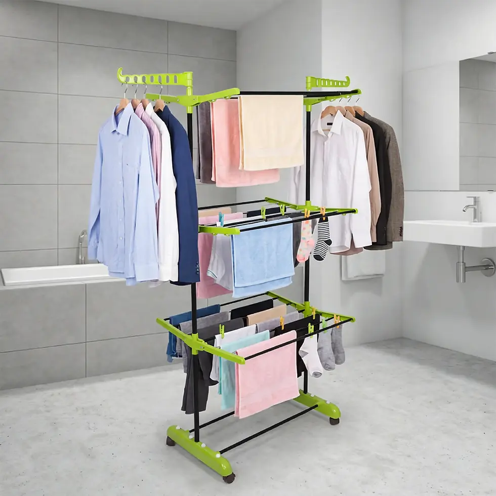 Thumbnail: TNT Multi-Tier Rolling Clothes Drying Rack | 2 & 3 Layer