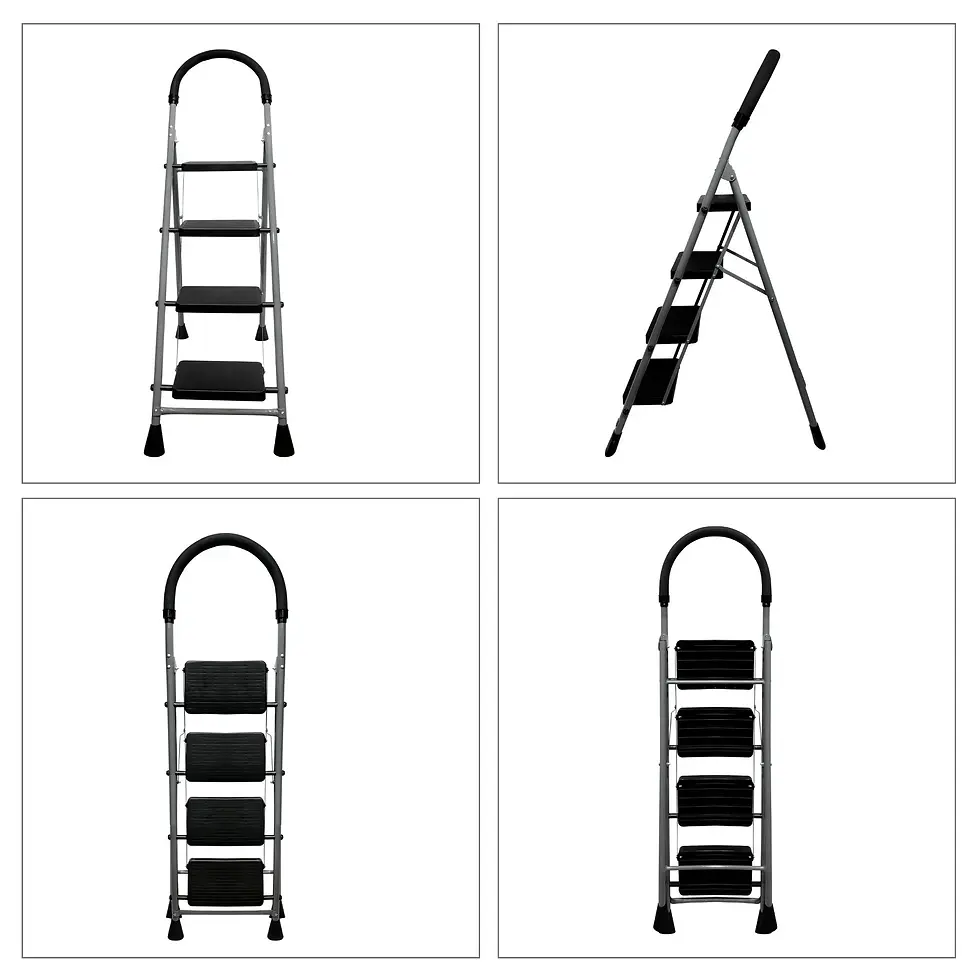 Thumbnail: TNT – The Next Trend Metal Folding Ladder with Safety Handle 