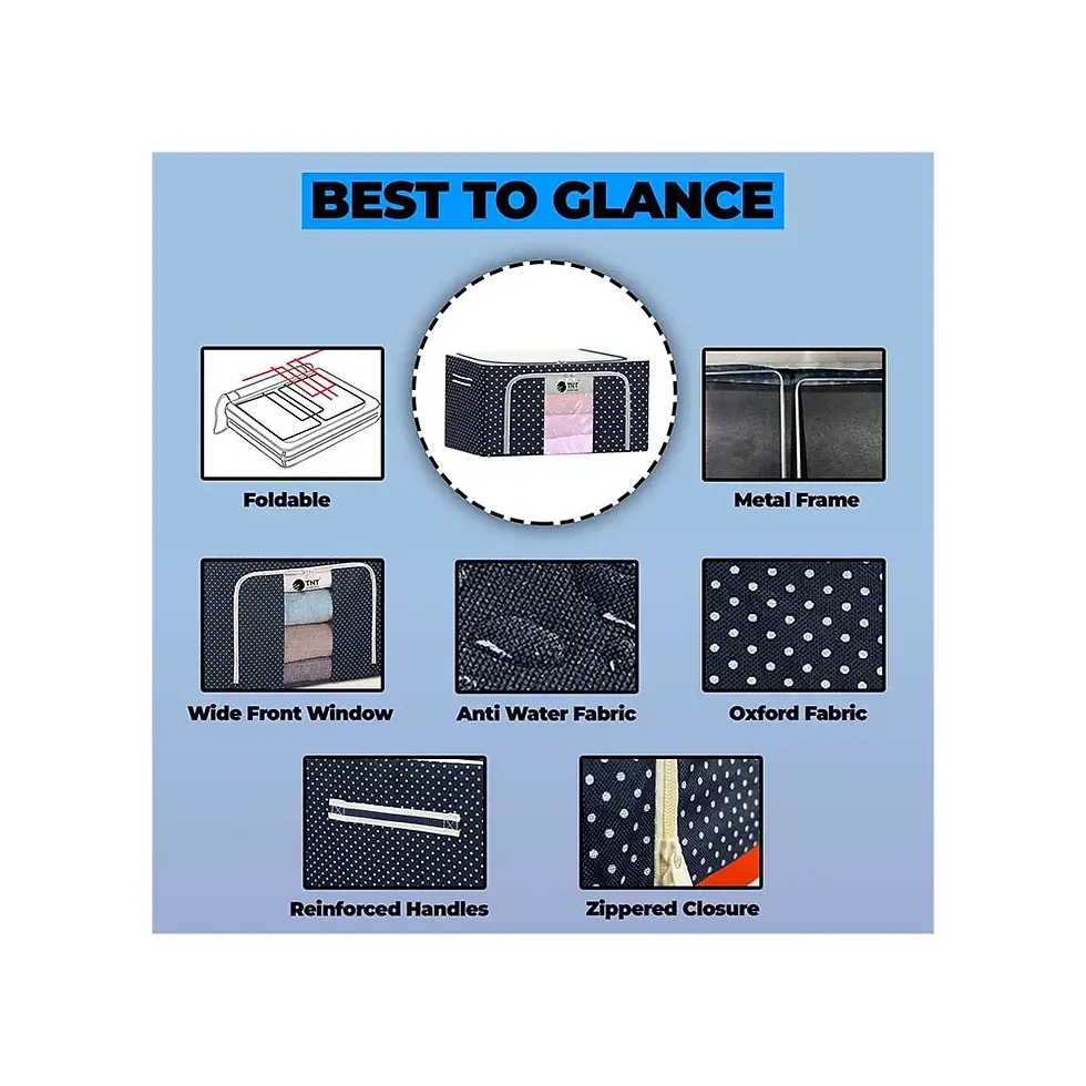Thumbnail: TNT The Next Trend Foldable Storage Bag with Zipper | 24L & 66L  