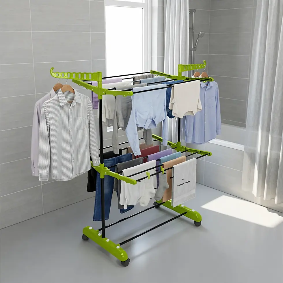 Thumbnail: TNT Multi-Tier Rolling Clothes Drying Rack | 2 & 3 Layer