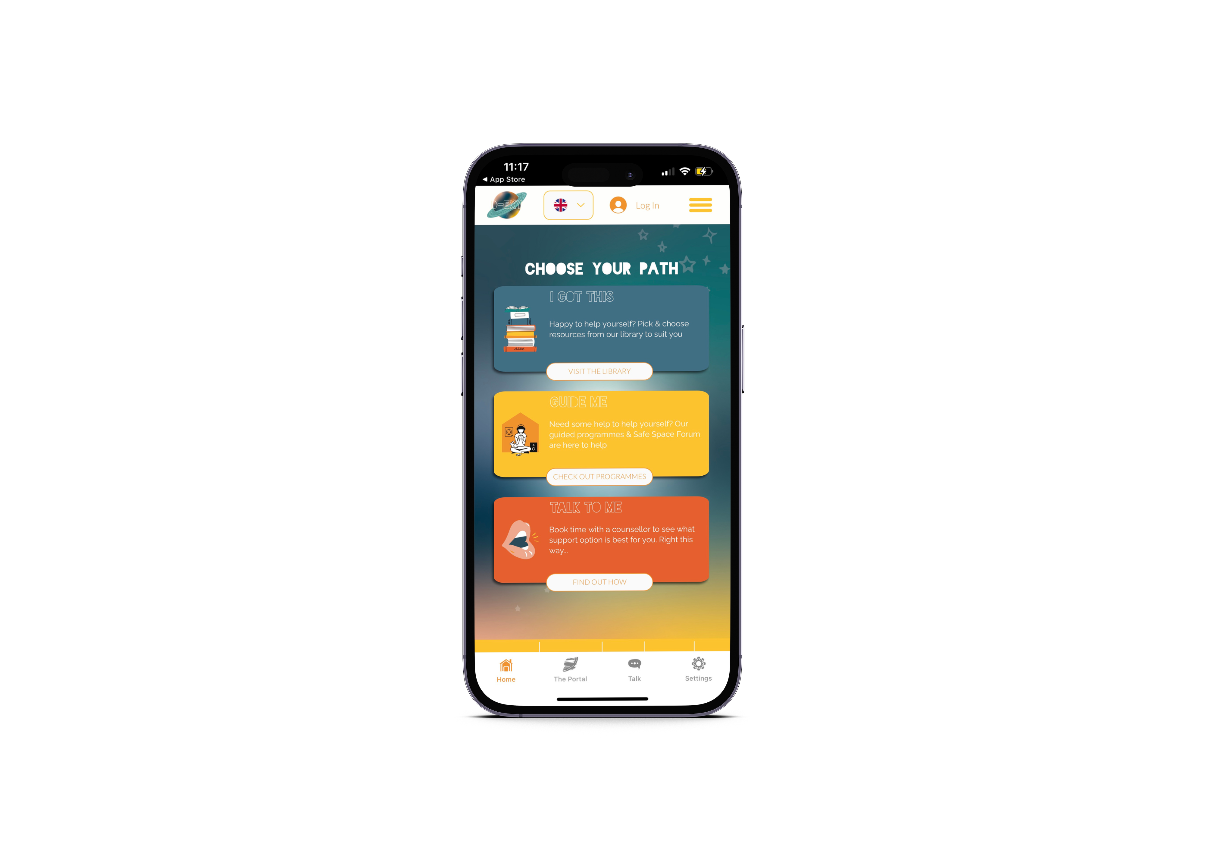 Choose your path mobile app preview