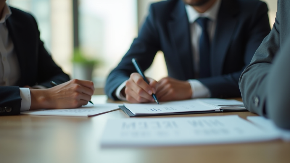Eye-level view of a business leader writing notes during a coaching session