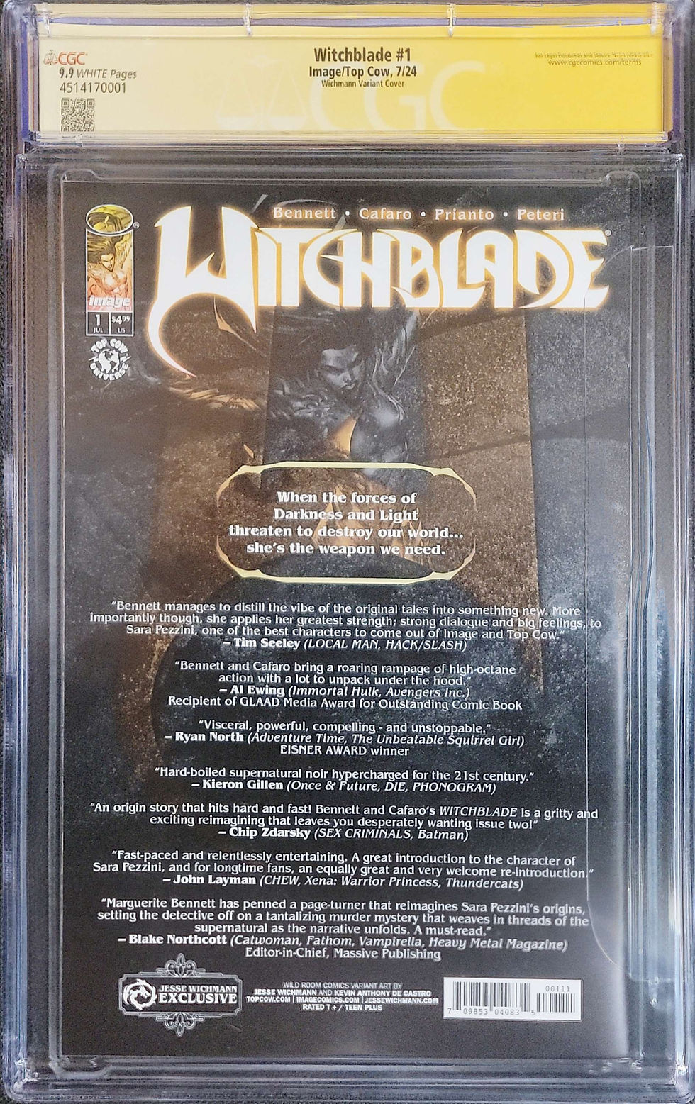 Thumbnail: CGC 9.9 Witchblade #1 Jesse Wichmann Exclusive