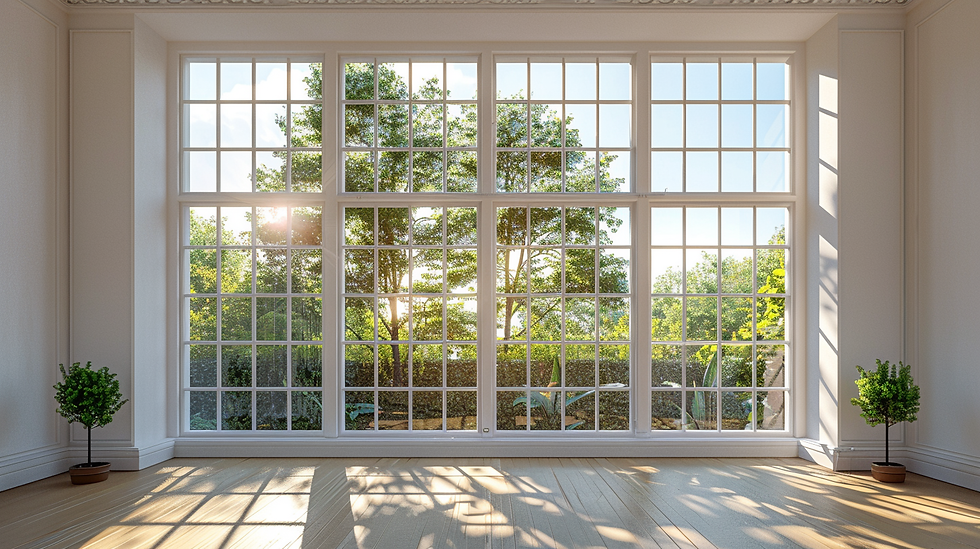 Room with large windows and natural light