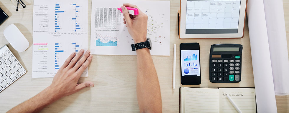 image of bookkeeper checking numbers for mistakes using value and check