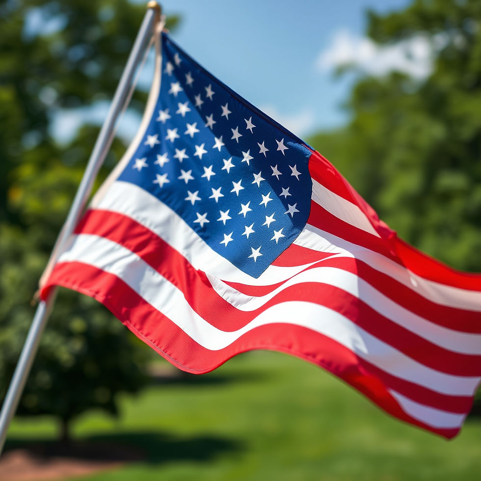 create a realistic image of a close up of the American flag fluttering in the breeze with 