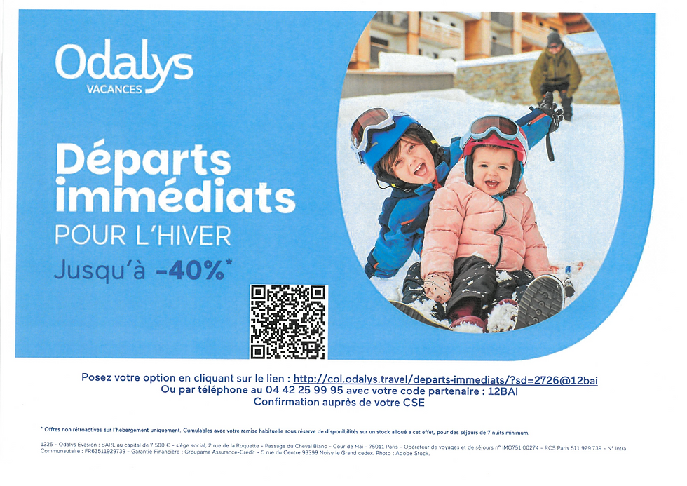 PROMO ODALYS A NE PAS MANQUER