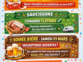 les dernieres infos de votre cse 