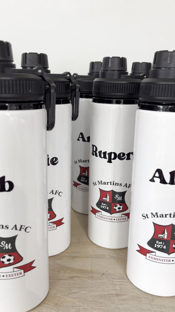 Thumbnail: Personalised Football Team Water Bottle
