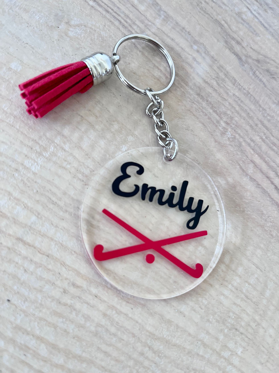 Personalised Hockey Keyring / Personalised Hockey Keychain / Sports Gift Idea