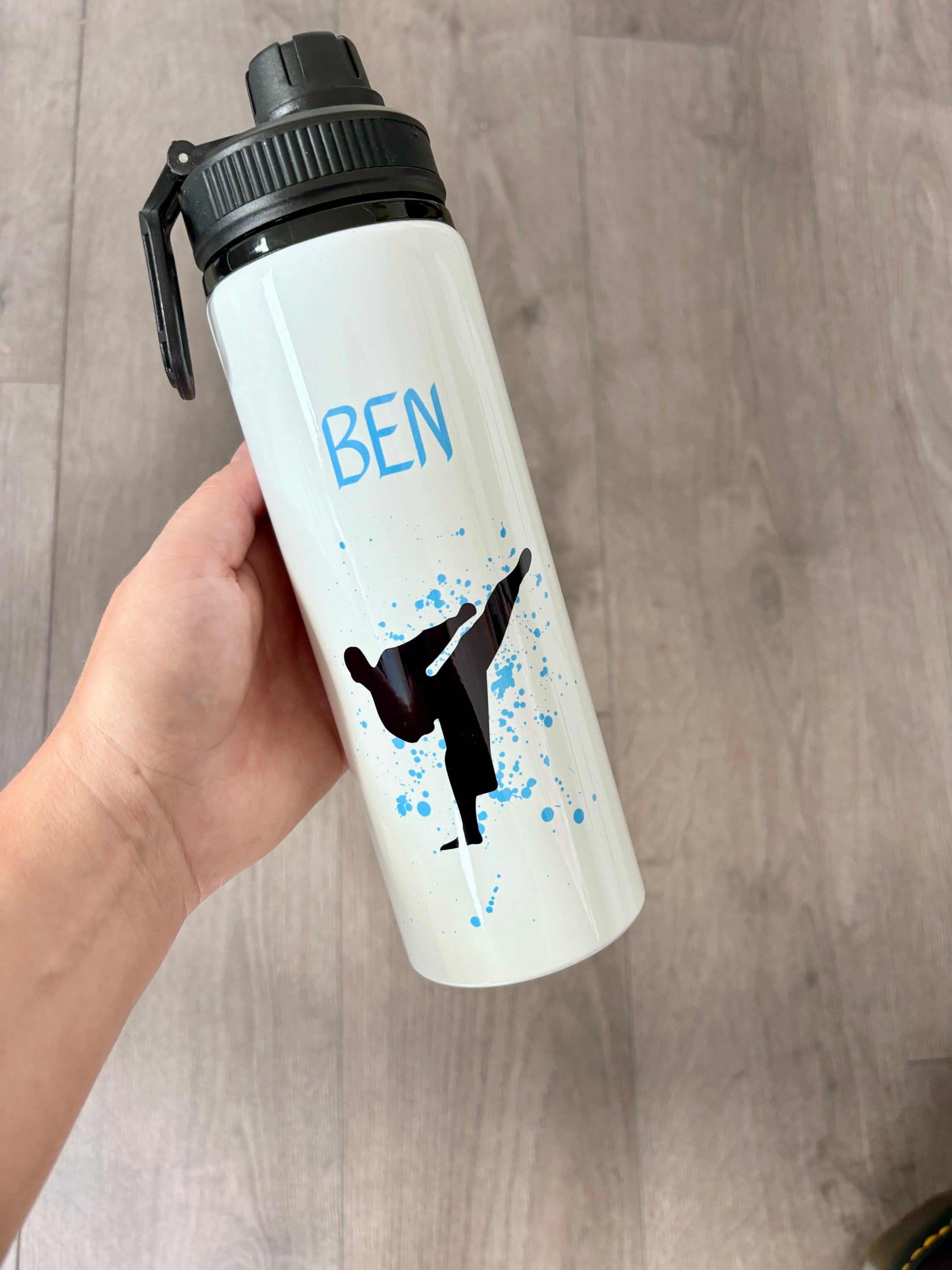 Personalised Taekwondo Water Bottle, Drinks Bottle