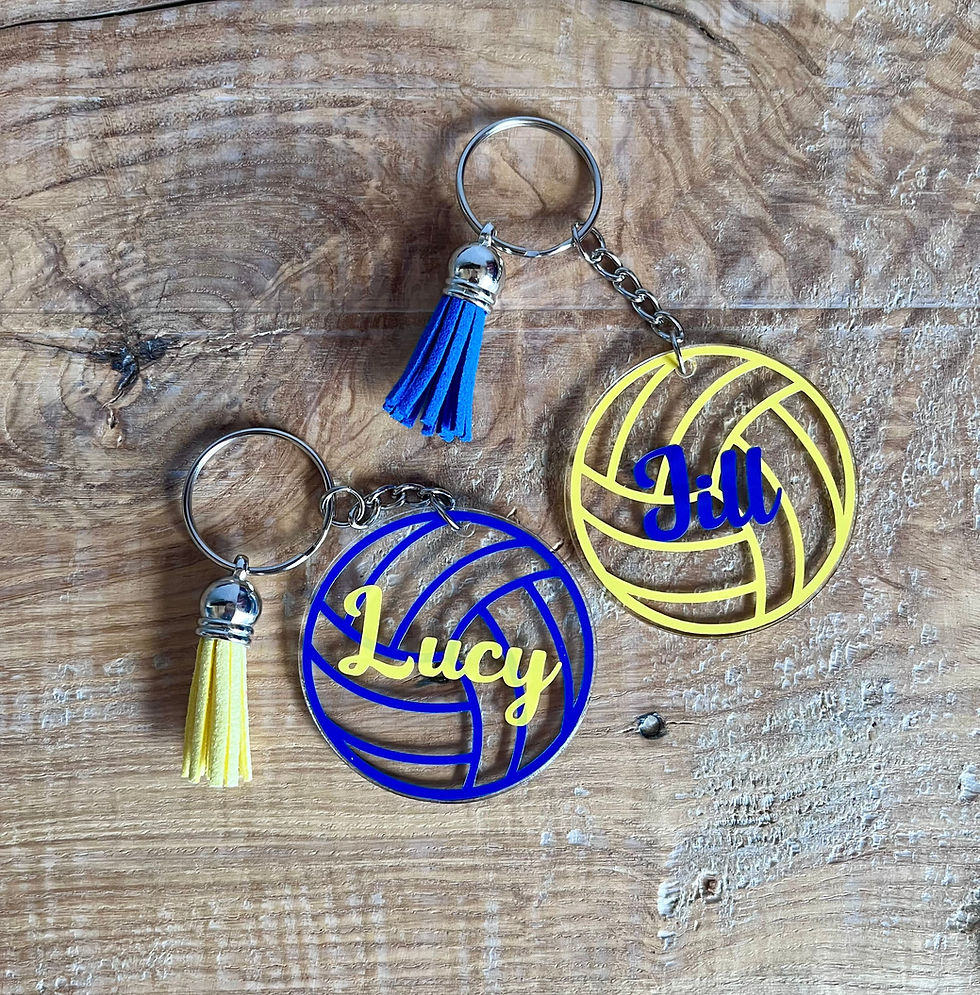 Thumbnail: Personalised Netball Keyring / Personalised Netball Keychain / Sports Gift Idea 