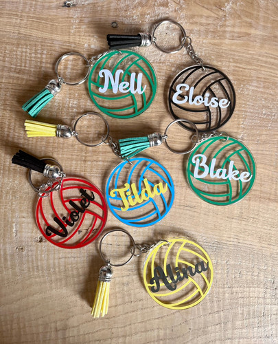 Personalised Netball Keyring Personalised Netball Keychain Sports Gift  Idea