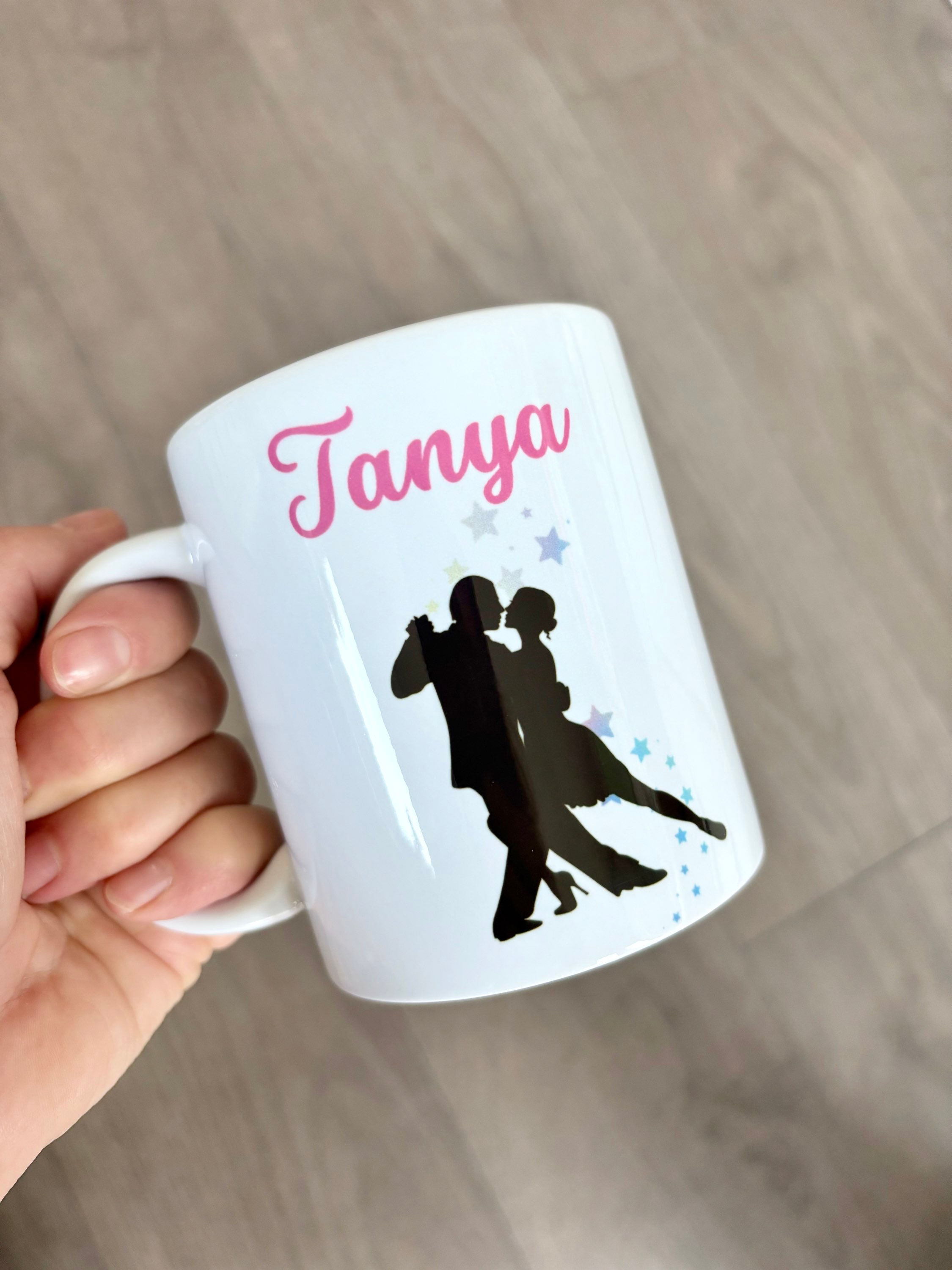 Personalised salsa, Latin dancing mug gift. Gifts for salsa dancers.