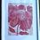 Thumbnail: Peonies Bloom  Dusky Pink Linocut Print