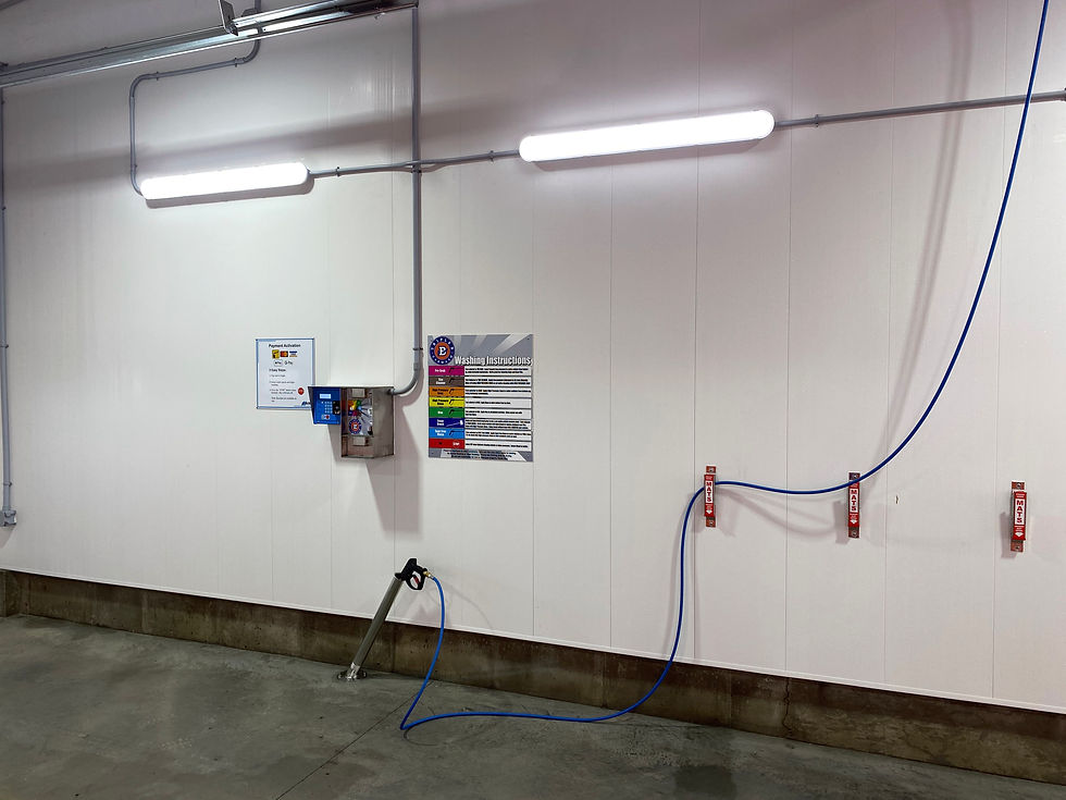 Car Wash using DelPro 1638 PVC Panels