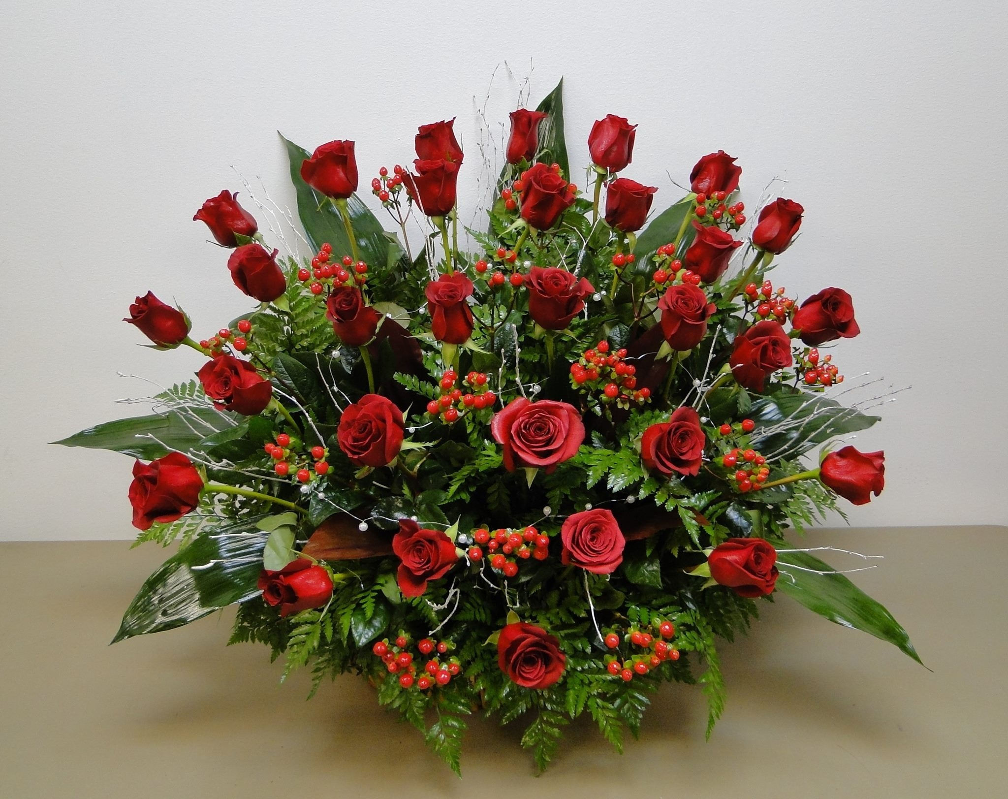30 Roses Basket Arrangement