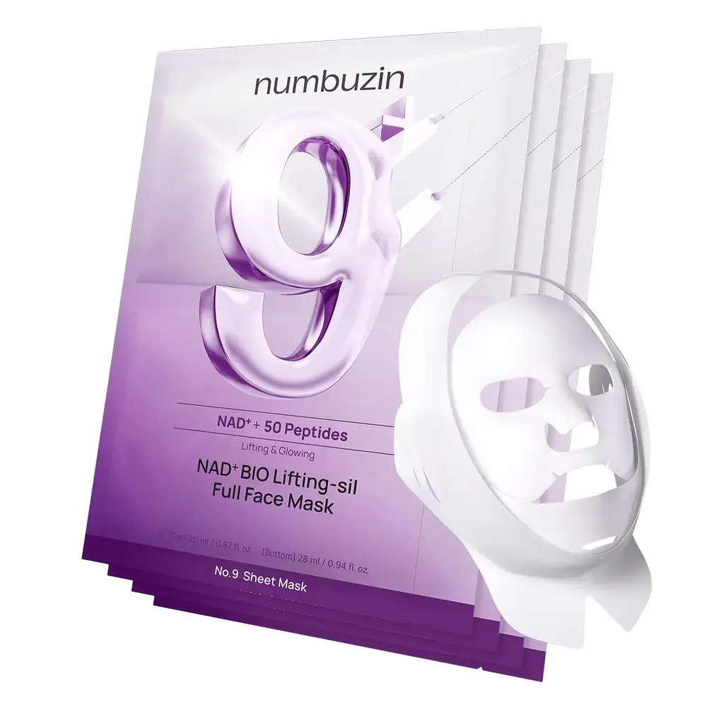 Numbuzin – No.9 NAD Bio Lifting Full Cover Facial Mask (4 Stück + GWP)
