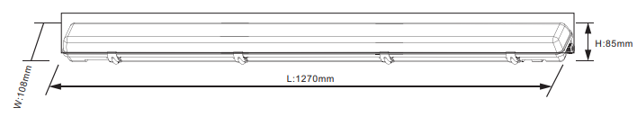 Thumbnail: 36W LED INTEGRAL WP BATTEN SE-TRI-36W