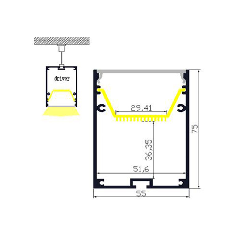 Thumbnail: DEEP ALUMINIUM PROFILE (SE-A5575)